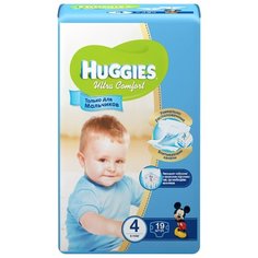 Huggies подгузники Ultra Comfort для мальчиков 4 (8-14 кг) 19 шт.