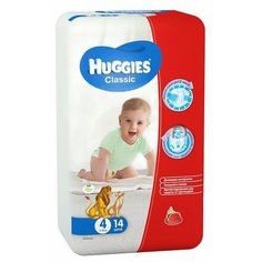 Huggies подгузники Classic 4 (7-18 кг) 14 шт.