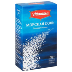 Atlantika Соль морская пищевая мелкая, 500 г