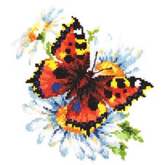 Чудесная Игла Набор для вышивания Бабочка и ромашки 17 х 18 см, (42-11)