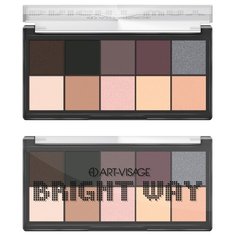 ART-VISAGE Палетка теней Bright Way 91 монохром