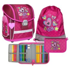 Mag Taller Ранец Evo Hearts с наполнением, розовый