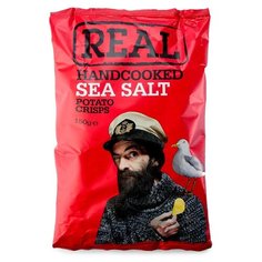 Чипсы Real Handcooked картофельные с морской солью, 150 г