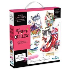 Origami Magical quilling Набор квиллинга Пушистые котята белый/розовый