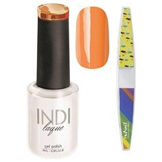 Набор для маникюра Runail пилка для ногтей и гель-лак INDI laque, оттенок 3073