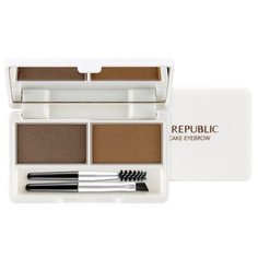 NATURE REPUBLIC Тени для бровей Botanical Cake Eyebrow 02 Mocha Brown/Brown