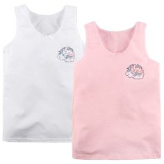 Майка Bossa Nova размер 28, белый/розовый