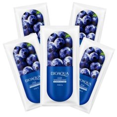 BioAqua Ночная маска для лица с экстрактом черники Blueberry Jelly, 8 г, 5 шт.