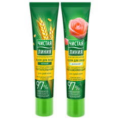 Чистая линия Набор кремов для лица День+Ночь для сухой кожи, 40 мл (2 шт.)