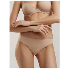 Дефиле Трусы слипы средней посадки, размер 4, бежевый