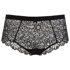 Дефиле Трусы кружевные хипстеры средней посадки, размер 2, черный