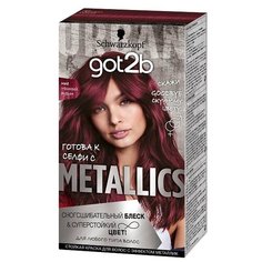 Schwarzkopf got2b Metallics Тонирующая краска для волос, M68 темный рубин