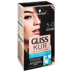 Schwarzkopf Gliss Kur Уход & Увлажнение, 5-0 натуральный каштановый