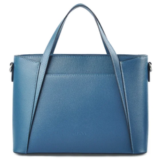 Сумка сэтчел Afina 424, натуральная кожа, океан/сафьяно