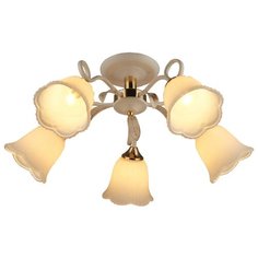 Люстра IMEX MD.0697-5-S WT+FGD, E27, 300 Вт