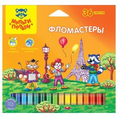 Мульти-Пульти Набор фломастеров Енот во Франции (WP_16674), 36 шт.