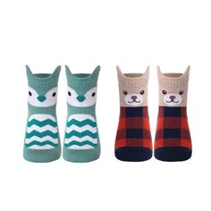 Носки Conte-kids комплект 2 пары размер 18, 320 бледно-бирюзовый/322 темно-синий-красный