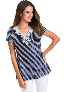 Футболка с кружевом Bonprix