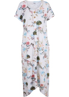 Трикотажное платье с остроугольным подолом Bonprix