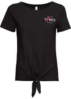 Футболка с узлом на талии Bonprix