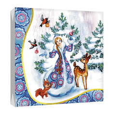 Салфетки Bulgaree green Снегурка 24x24 50 шт