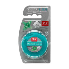 Антибактериальная супертонкая зубная нить SPLAT Professional Dental Floss с волокнами серебра, МЯТА, 30 метров