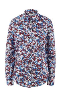 Хлопковая рубашка приталенного кроя с цветочным принтом Tommy Hilfiger
