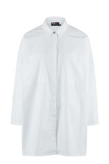 Белая туника-рубашка с нагрудными карманами Urban Tiger
