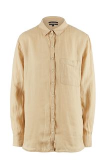 Льняная рубашка с нагрудным карманом Marc Opolo