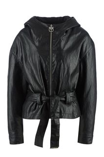 Куртка черного цвета с капюшоном Pinko