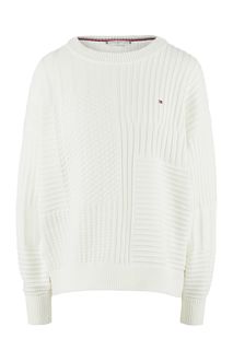 Джемпер молочного цвета из хлопка Tommy Hilfiger