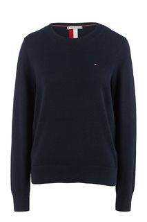 Джемпер из хлопка синего цвета Tommy Hilfiger