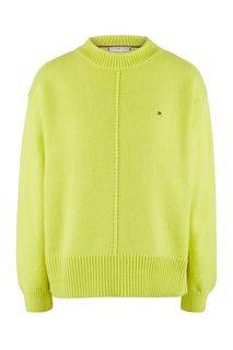 Желтый свитер оверсайз с высоким воротом Tommy Hilfiger