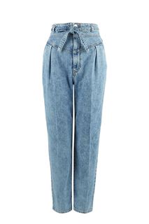 Укороченные синие джинсы зауженного кроя Nocino Pinko