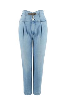 Зауженные синие джинсы с высокой талией Ariel Pinko