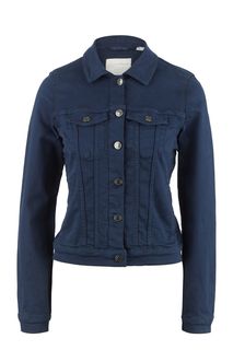 Короткая джинсовая куртка синего цвета Tom Tailor Denim