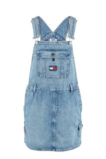 Короткое джинсовое платье на бретелях Tommy Jeans