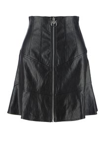 Короткая черная юбка расклешенного кроя Pinko