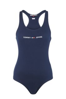 Трикотажная майка-боди синего цвета Tommy Jeans