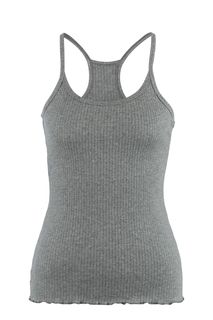 Серая майка из хлопка в рубчик Krapiva