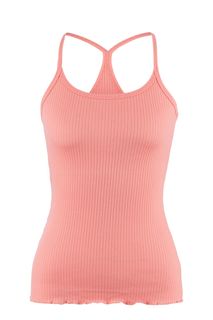 Розовая майка из хлопка в рубчик Krapiva