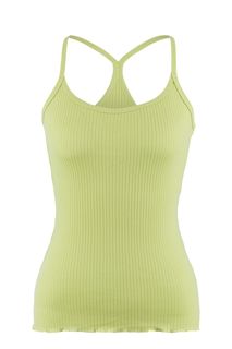 Зеленая майка из хлопка в рубчик Krapiva