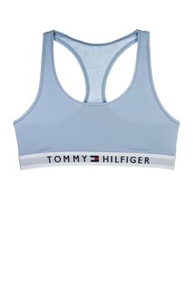 Хлопковый бюстгальтер голубого цвета Tommy Hilfiger