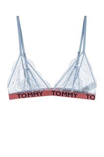 Голубой кружевной бюстгальтер без косточек Tommy Hilfiger