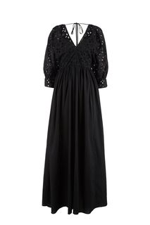 Длинное хлопковое платье с расклешенной юбкой Love Republic