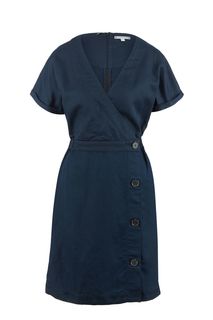 Синее платье с добавлением льна Tommy Hilfiger