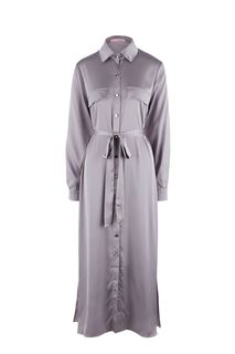Платье-рубашка сиреневого цвета с длинными рукавами Alisia HIT