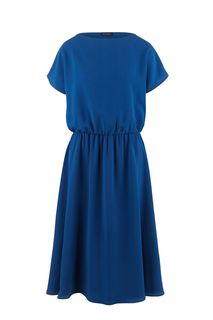 Синее платье с добавлением шелка Imago