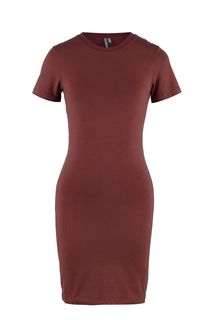 Платье-футболка из хлопка бордового цвета Befree