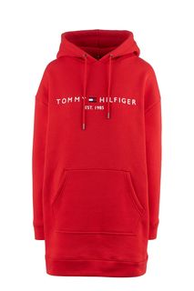 Хлопковое платье-толстовка с капюшоном Tommy Hilfiger